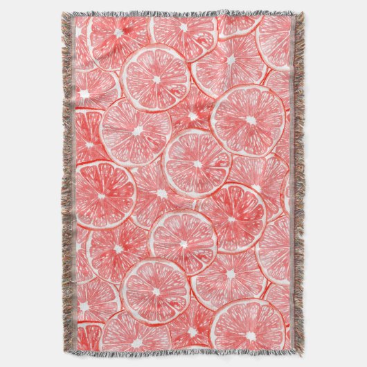 Muster für Wasserfarben-Grapefruits Decke (Vorderseite Vertikal)