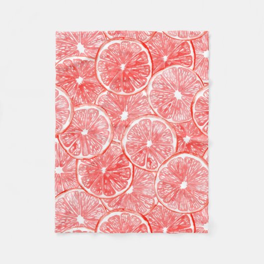 Muster für Wasserfarben-Grapefruits Fleecedecke (Vorderseite)