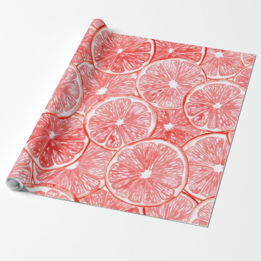 Muster für Wasserfarben-Grapefruits Geschenkpapier (Ungerollt)