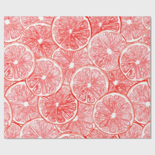 Muster für Wasserfarben-Grapefruits Geschenkpapier (Flach)