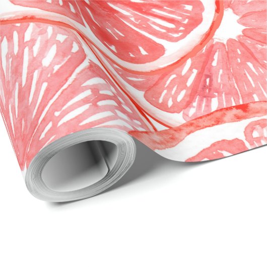 Muster für Wasserfarben-Grapefruits Geschenkpapier (Rolleneckpunkt)