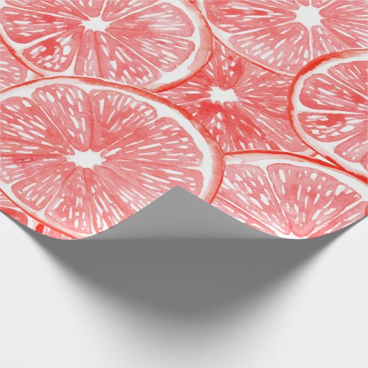 Muster für Wasserfarben-Grapefruits Geschenkpapier (Ecke)
