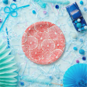 Muster für Wasserfarben-Grapefruits Pappteller (Party)