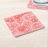 Muster für Wasserfarben-Grapefruits Rechteckiger Pappuntersetzer (angewinkelt)