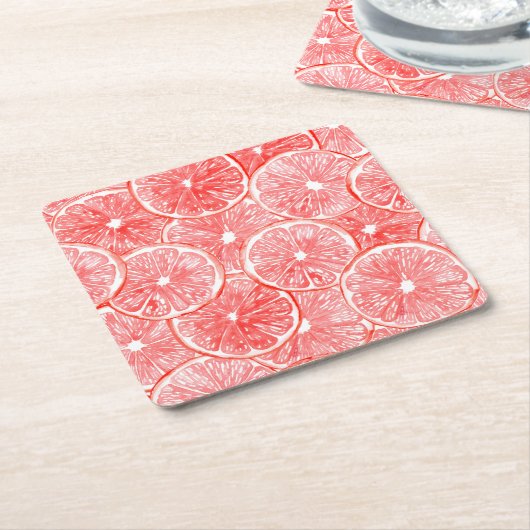 Muster für Wasserfarben-Grapefruits Rechteckiger Pappuntersetzer (angewinkelt)