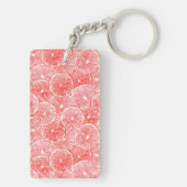 Muster für Wasserfarben-Grapefruits Schlüsselanhänger (Rückseite)