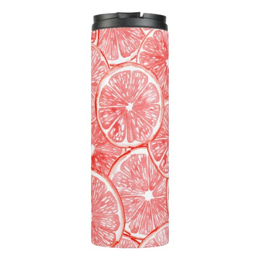 Muster für Wasserfarben-Grapefruits Thermosbecher (Rückseite)