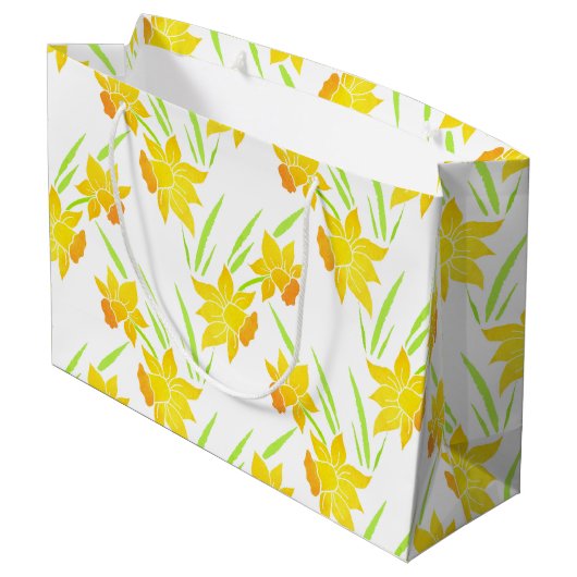 Muster für Wasserfarben Große Geschenktüte (Rückseite Schrägansicht)