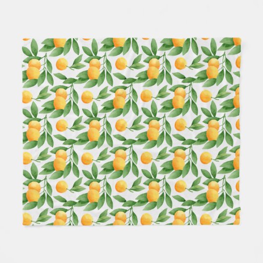 Muster für Wasserfarben oder Mandarinen Fleecedecke (Vorderseite (Horizontal))