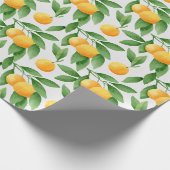 Muster für Wasserfarben oder Mandarinen Geschenkpapier (Ecke)