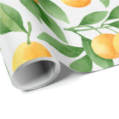 Muster für Wasserfarben oder Mandarinen Geschenkpapier (Rolleneckpunkt)