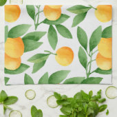 Muster für Wasserfarben oder Mandarinen Geschirrtuch (Gefaltet)