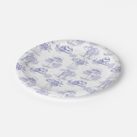 Muster für Wasserfarben Pappteller (Schrägansicht)