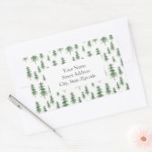 "Muster für Wasserfarben-Pine" Rechteckiger Aufkleber (Umschlag)