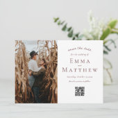 Muster für Wasserfarben - QR und Foto Save The Date (Stehend Vorderseite)