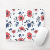 Muster für Wasserfarben - Rot, Blau und Weiß (2) Mousepad (Mit Mouse)