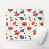 Muster für Wasserfarben - Rot, Blau und Weiß Mousepad (Mit Mouse)