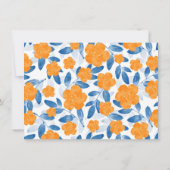 Muster für Wasserfarben und Blätter Dankeskarte (Rückseite)