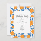 Muster für Wasserfarben und Blätter Einladung (Vorderseite)