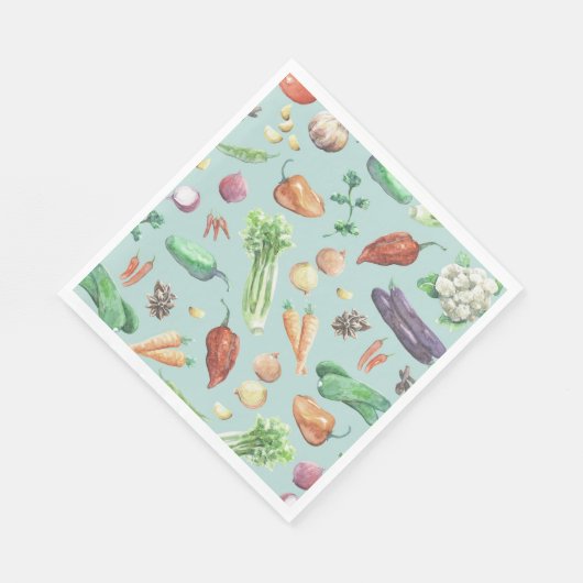 Muster für Wasserfarben und Gewürze Serviette (Ecke)