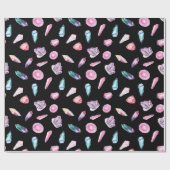 Muster für Wasserfarben und Kristalle Geschenkpapier (Flach)