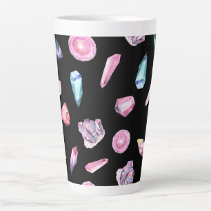 Muster für Wasserfarben und Kristalle Milchtasse