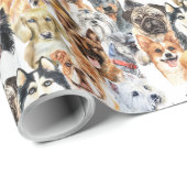 Muster für Wasserfarbengeflügel Geschenkpapier (Rolleneckpunkt)