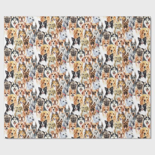 Muster für Wasserfarbengeflügel Geschenkpapier (Flach)