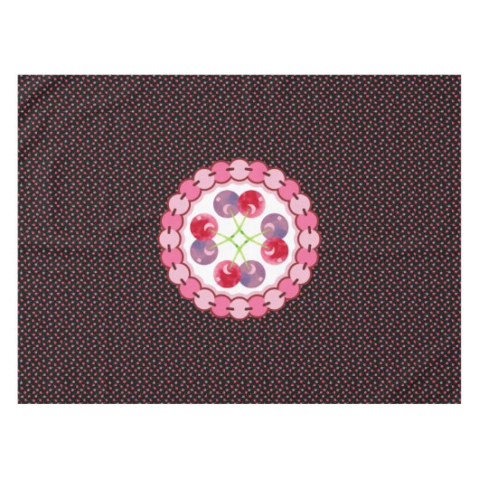 Muster für Wasserfarbenkirschen Tischdecke (Vorderseite (Horizontal))