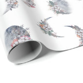 Muster für Wasserfarbenmoon-Phasen Geschenkpapier (Rolleneckpunkt)