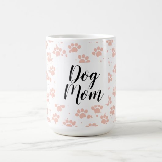 Muster für Wasserfarbenrosa Hundepaws Kaffeetasse (Mittel)