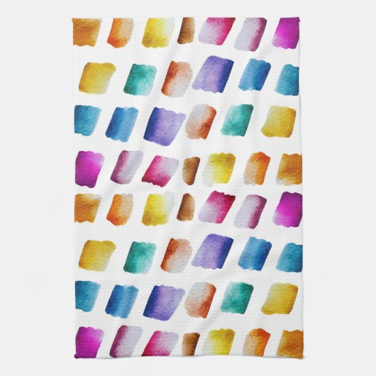 Muster für Wasserfarbquadrate Geschirrtuch (Vertikal)