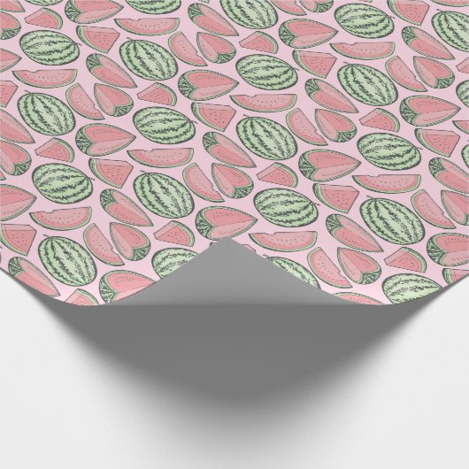Muster für Wassermelonen Geschenkpapier (Ecke)