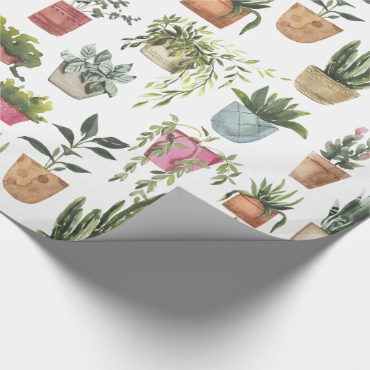Muster für Watercolor-Pflanze-Wrapping-Papier Geschenkpapier (Ecke)