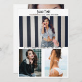 Muster für weibliche Comp-Karte Einladung (Vorne/Hinten)