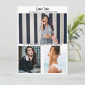 Muster für weibliche Comp-Karte Einladung (Stehend Vorderseite)