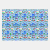 Muster für Weihnachts-Videospiele Geschenkpapier Set (Vorderseite)