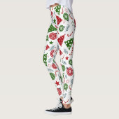 Muster für Weihnachtselemente Leggings (Links)