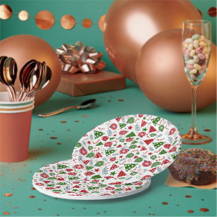 Muster für Weihnachtselemente Pappteller
