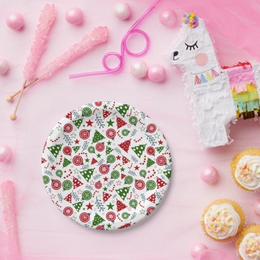 Muster für Weihnachtselemente Pappteller (Party)