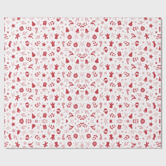 Muster für Weihnachtsfeiertage Geschenkpapier (Flach)