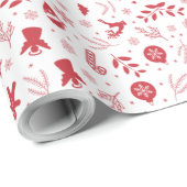 Muster für Weihnachtsfeiertage Geschenkpapier (Rolleneckpunkt)