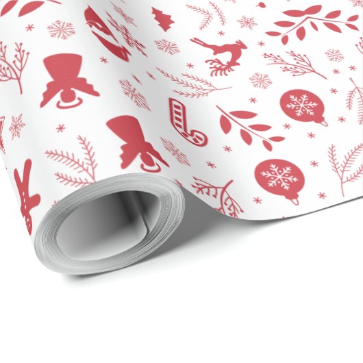 Muster für Weihnachtsfeiertage Geschenkpapier (Rolleneckpunkt)