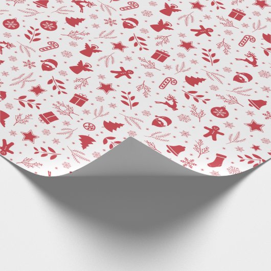 Muster für Weihnachtsfeiertage Geschenkpapier (Ecke)