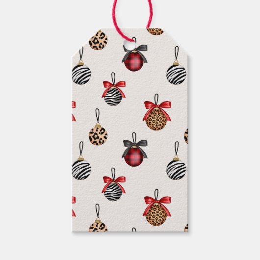 Muster für Weihnachtsschmuck bei Tieren Geschenkanhänger (Vorderseite)