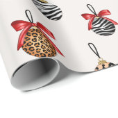 Muster für Weihnachtsschmuck bei Tieren Geschenkpapier (Rolleneckpunkt)