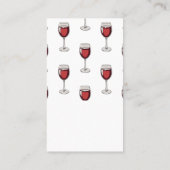 Muster für Weinglas Visitenkarte (Rückseite)
