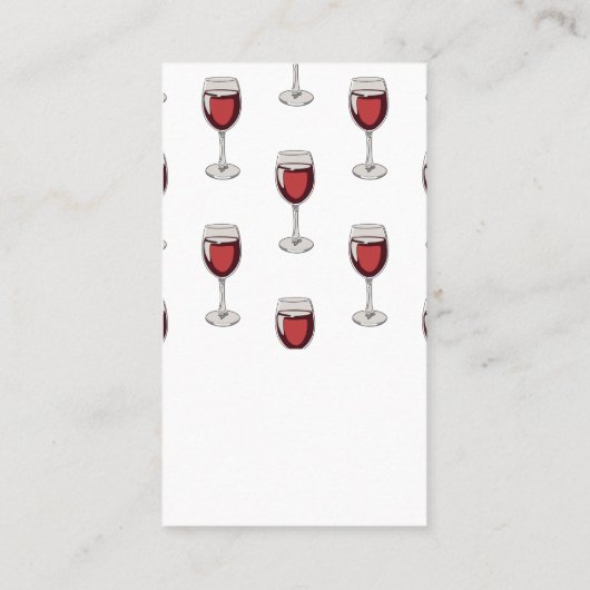 Muster für Weinglas Visitenkarte (Rückseite)