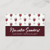 Muster für Weinglas | Wein Visitenkarte (Vorderseite)