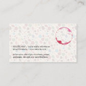 Muster für Weinglas | Weinstock Visitenkarte (Rückseite)